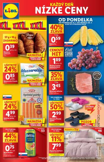 Leták Lidl - 14.7.2025 - 20.7.2025.