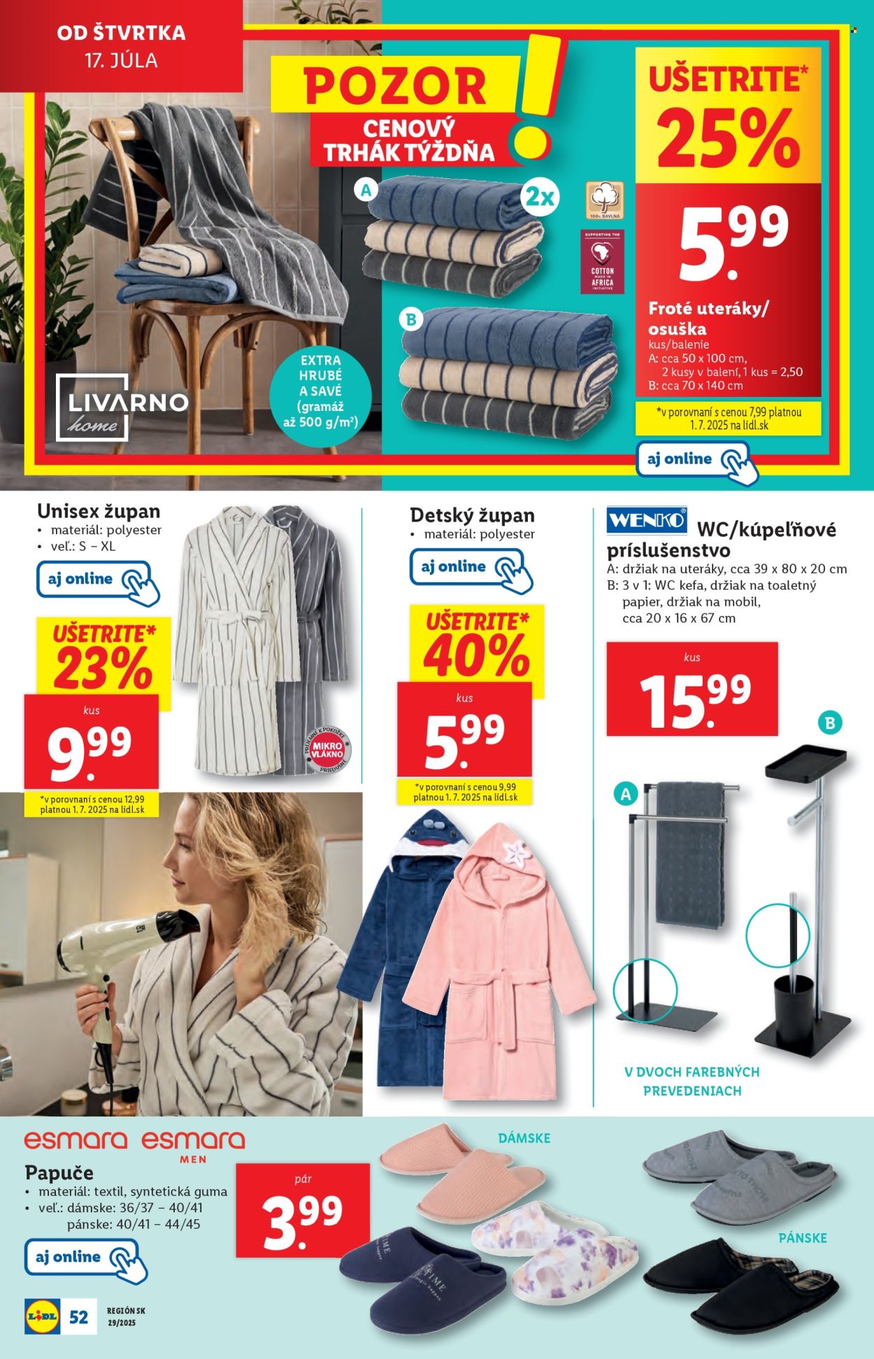 Leták Lidl - 14.7.2025 - 20.7.2025. Strana 62
