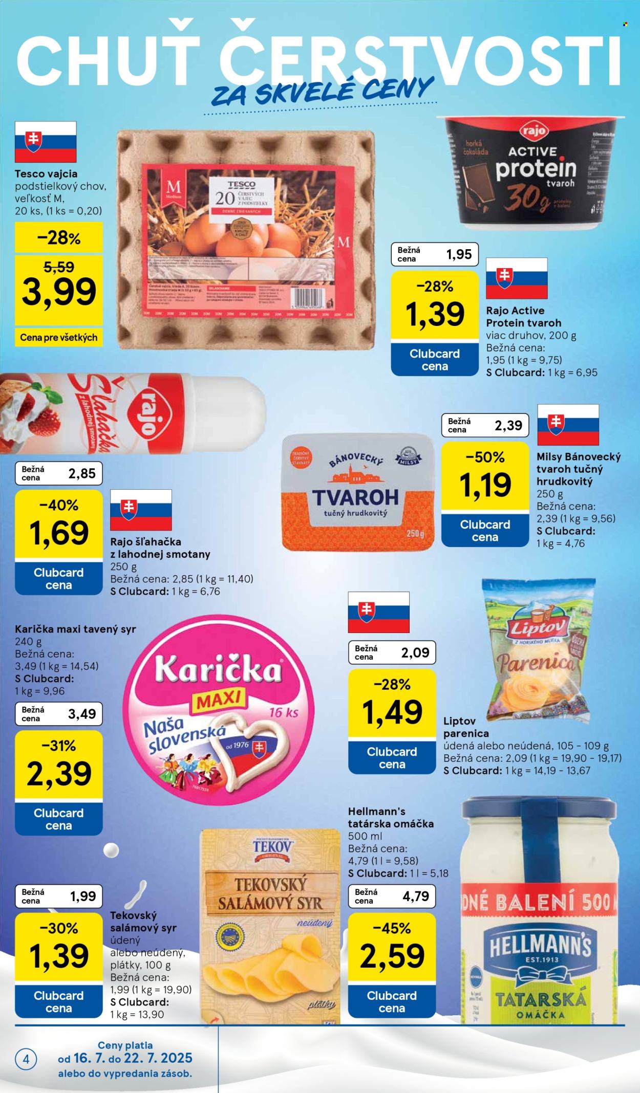 Leták TESCO - 16.7.2025 - 22.7.2025. Strana 4