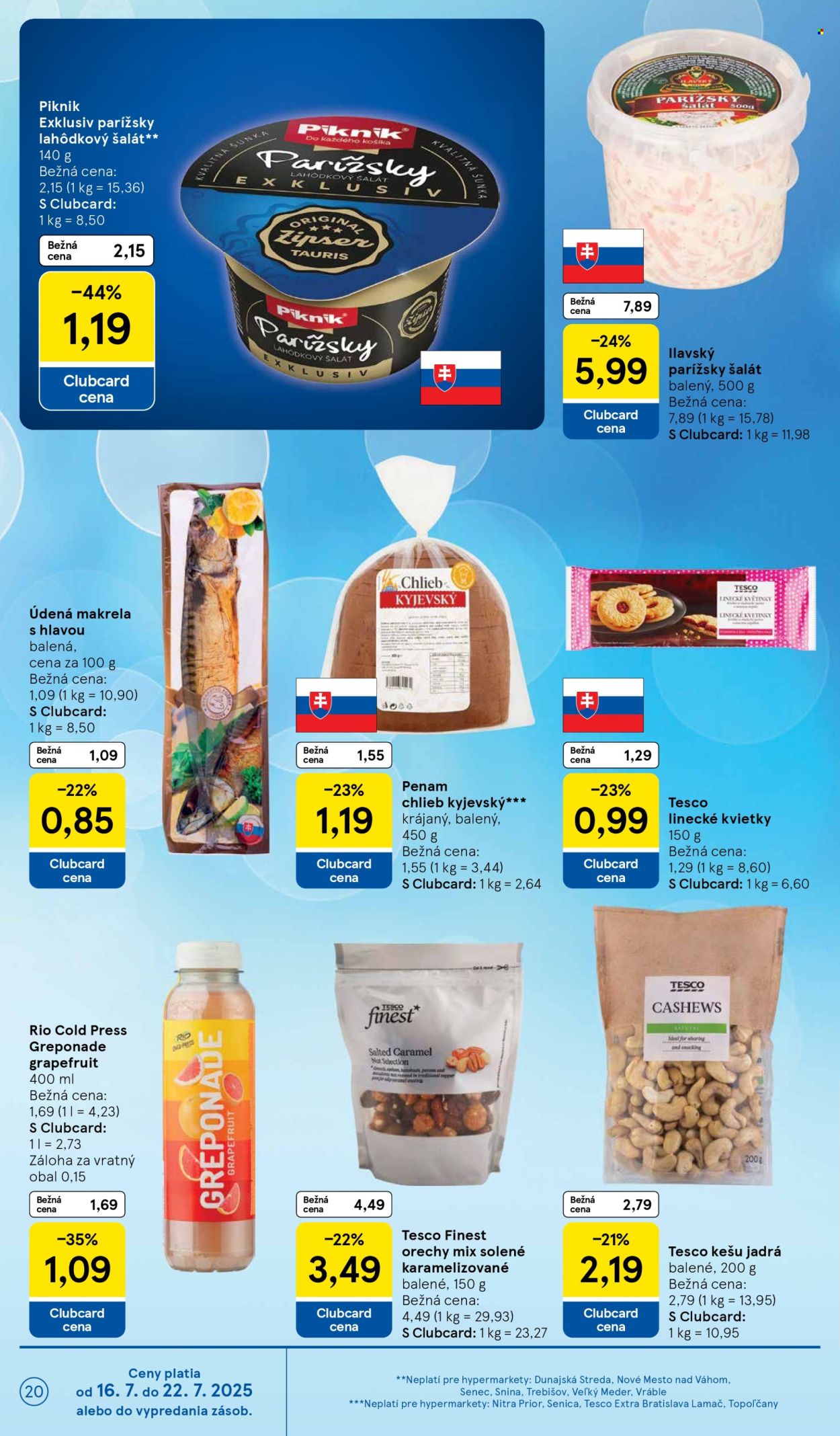 Leták TESCO - 16.7.2025 - 22.7.2025. Strana 20