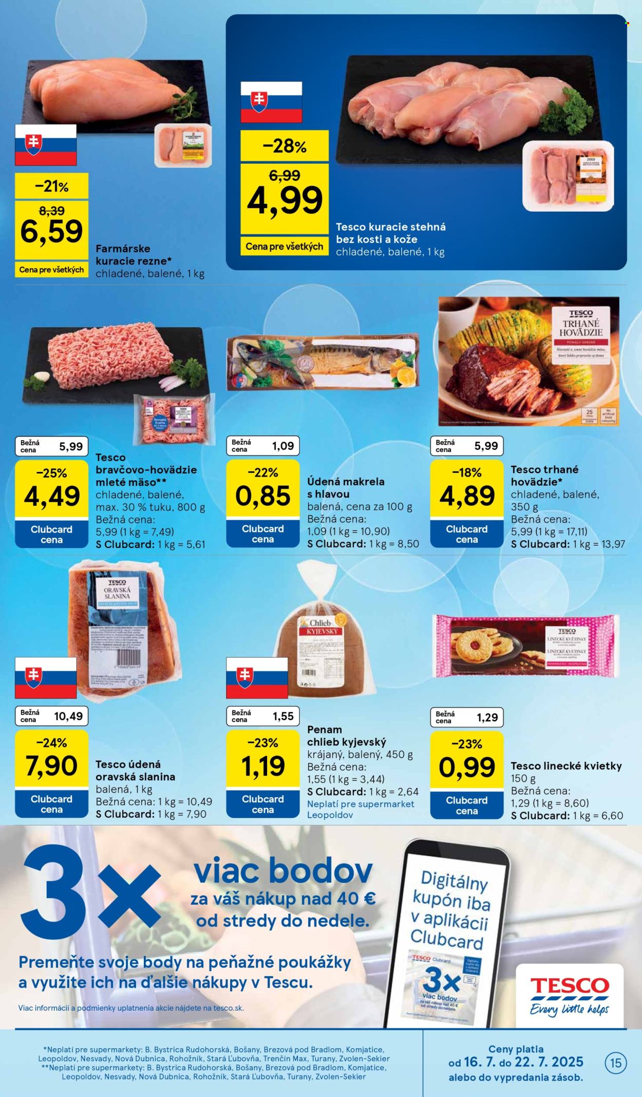 Leták TESCO supermarket - 16.7.2025 - 22.7.2025. Strana 15