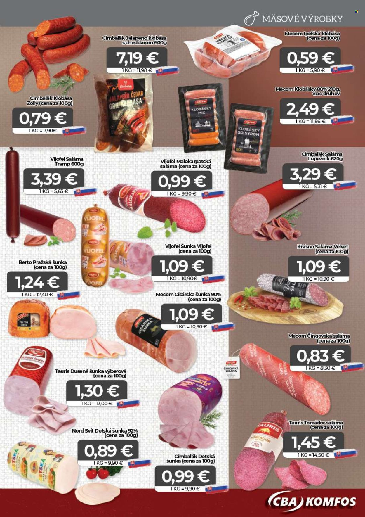 Leták CBA Komfos - 18.7.2025 - 31.7.2025. Strana 3