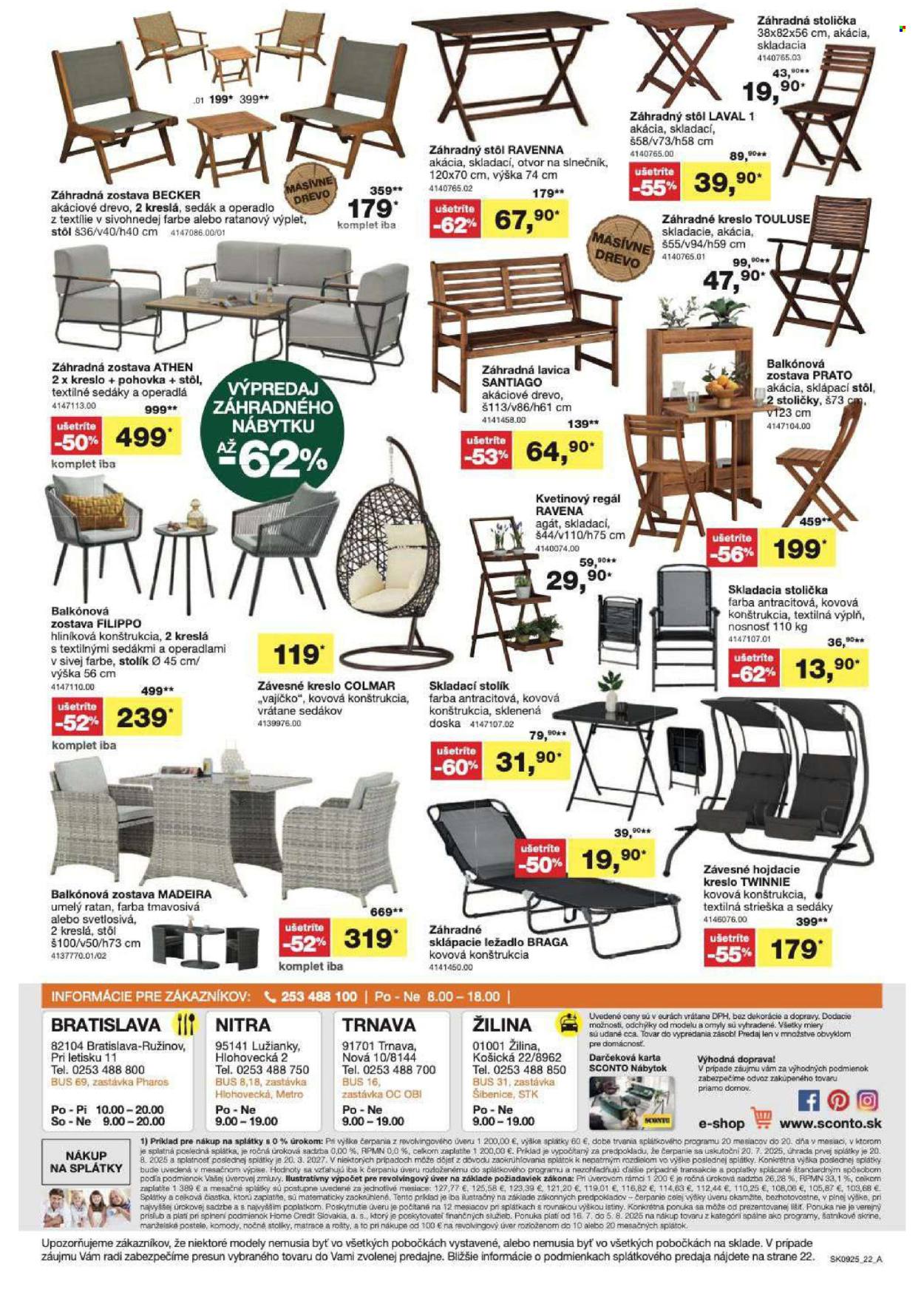 Leták Sconto nábytok - 16.7.2025 - 5.8.2025. Strana 22