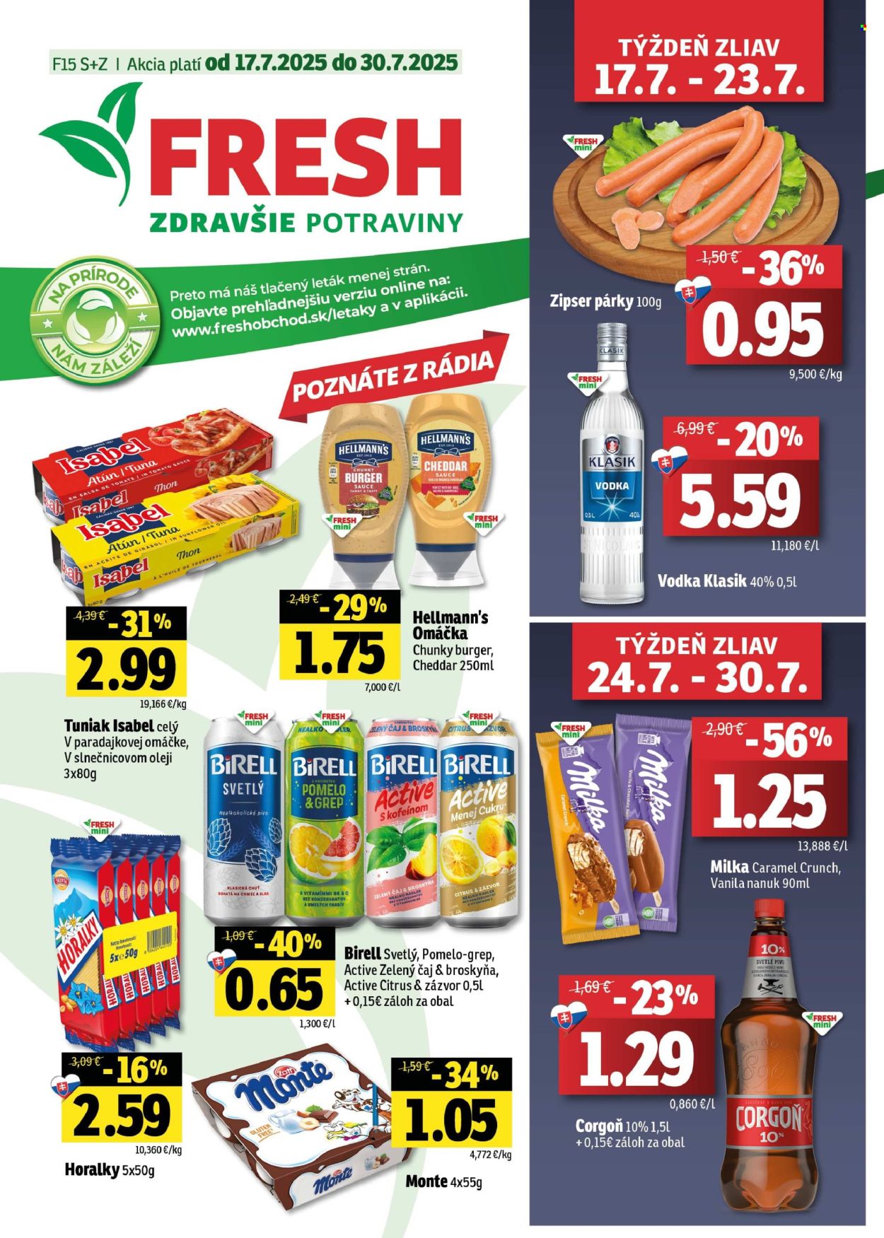Leták FRESH - 17.7.2025 - 30.7.2025. Strana 1