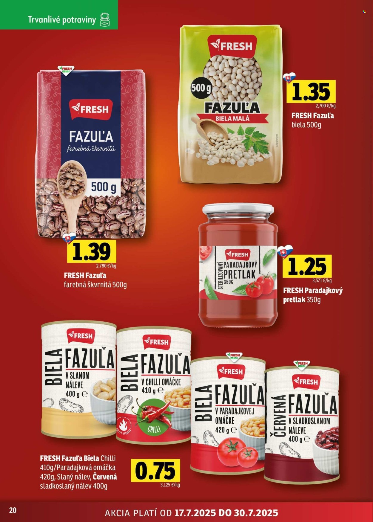 Leták FRESH - 17.7.2025 - 30.7.2025. Strana 20
