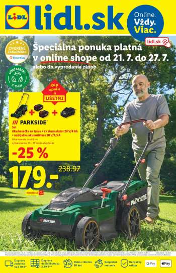 Leták Lidl - 21.7.2025 - 27.7.2025.