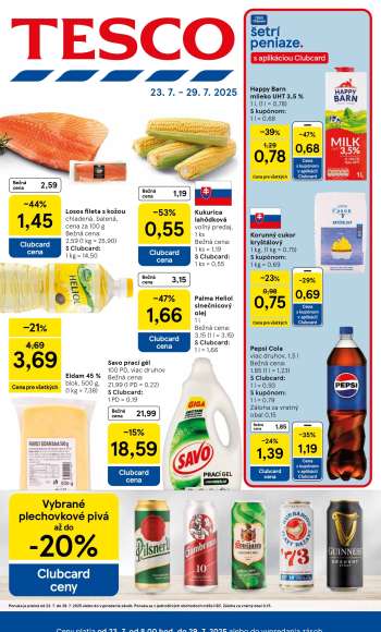 Leták TESCO - 23.7.2025 - 29.7.2025.