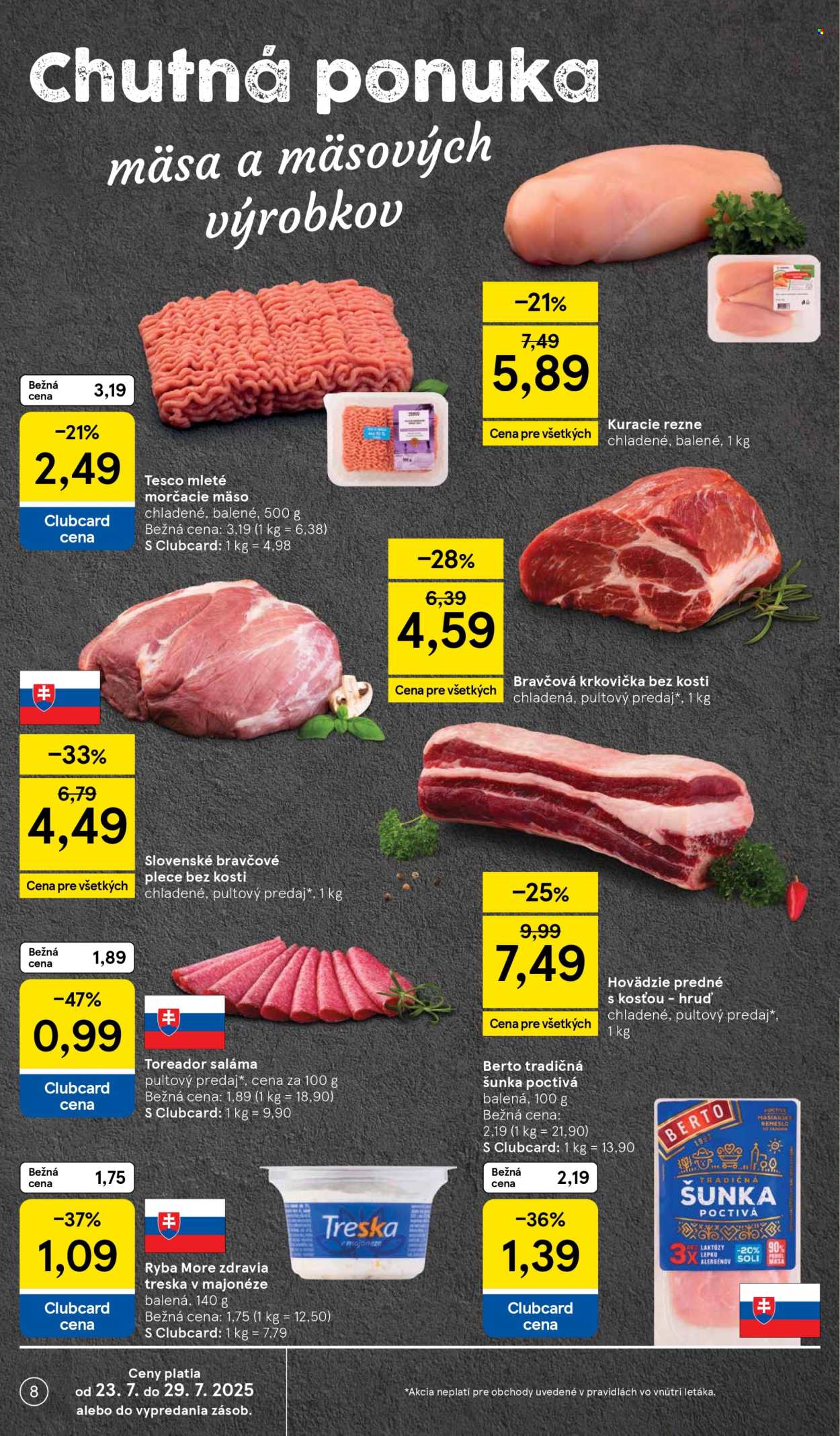 Leták TESCO - 23.7.2025 - 29.7.2025. Strana 8