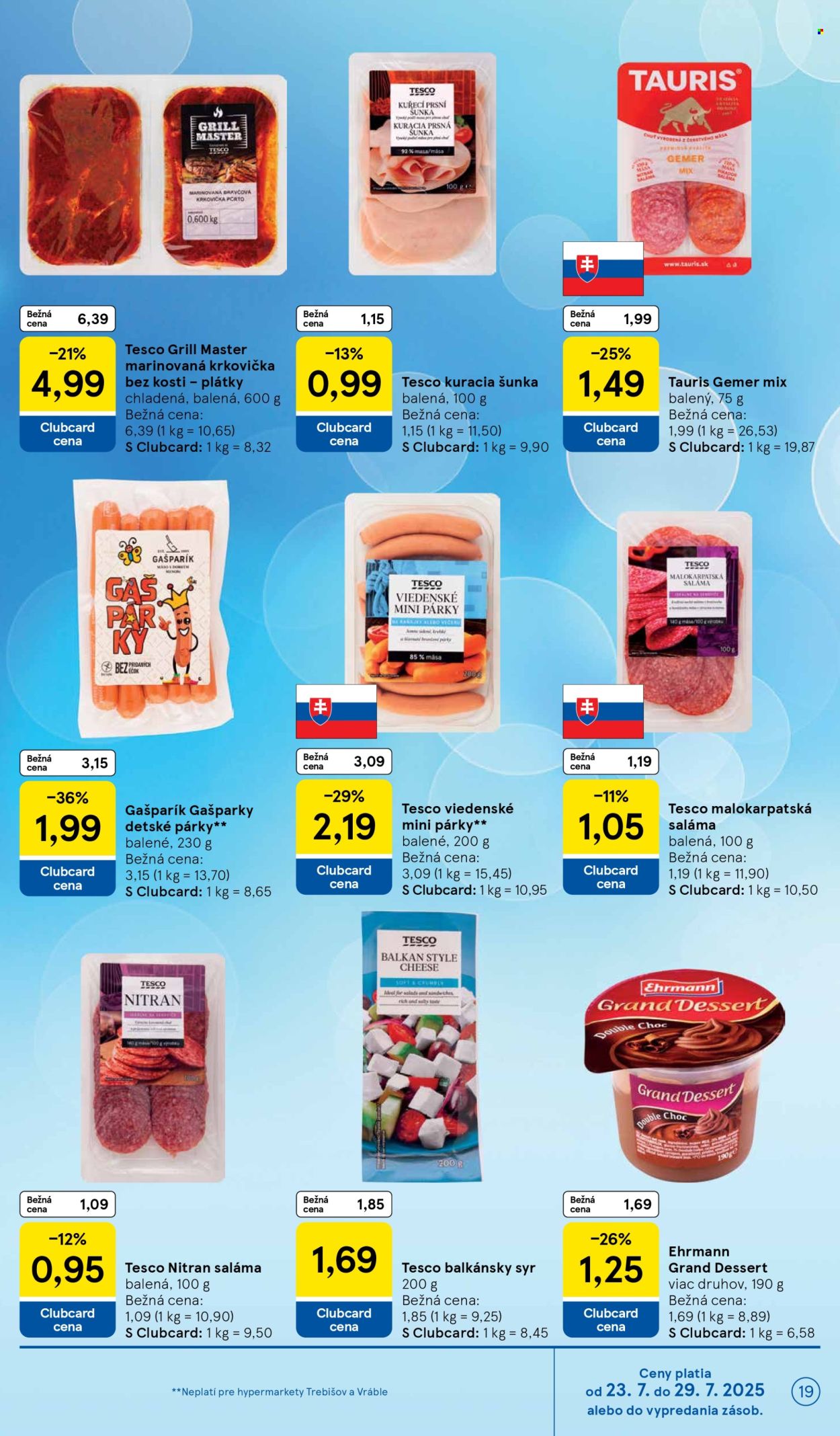 Leták TESCO - 23.7.2025 - 29.7.2025. Strana 19