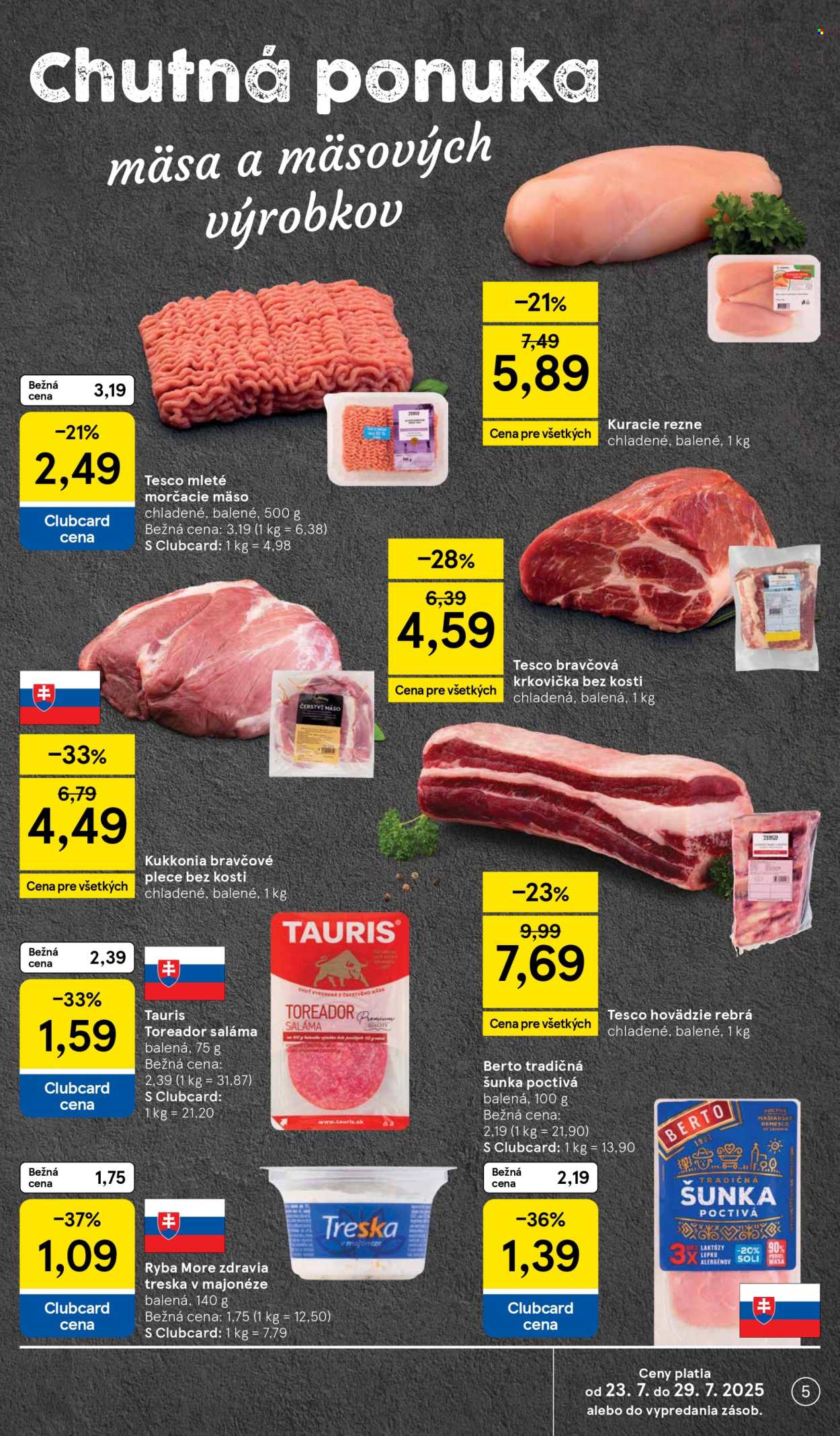 Leták TESCO supermarket - 23.7.2025 - 29.7.2025. Strana 5