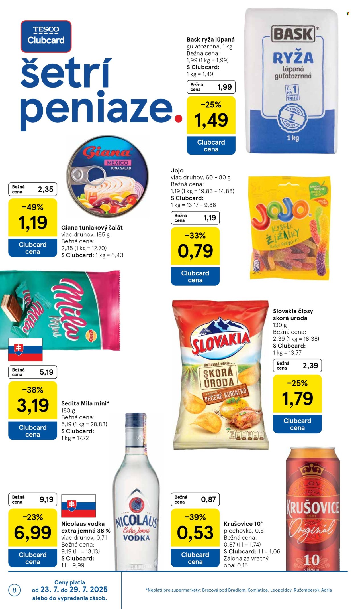 Leták TESCO supermarket - 23.7.2025 - 29.7.2025. Strana 8