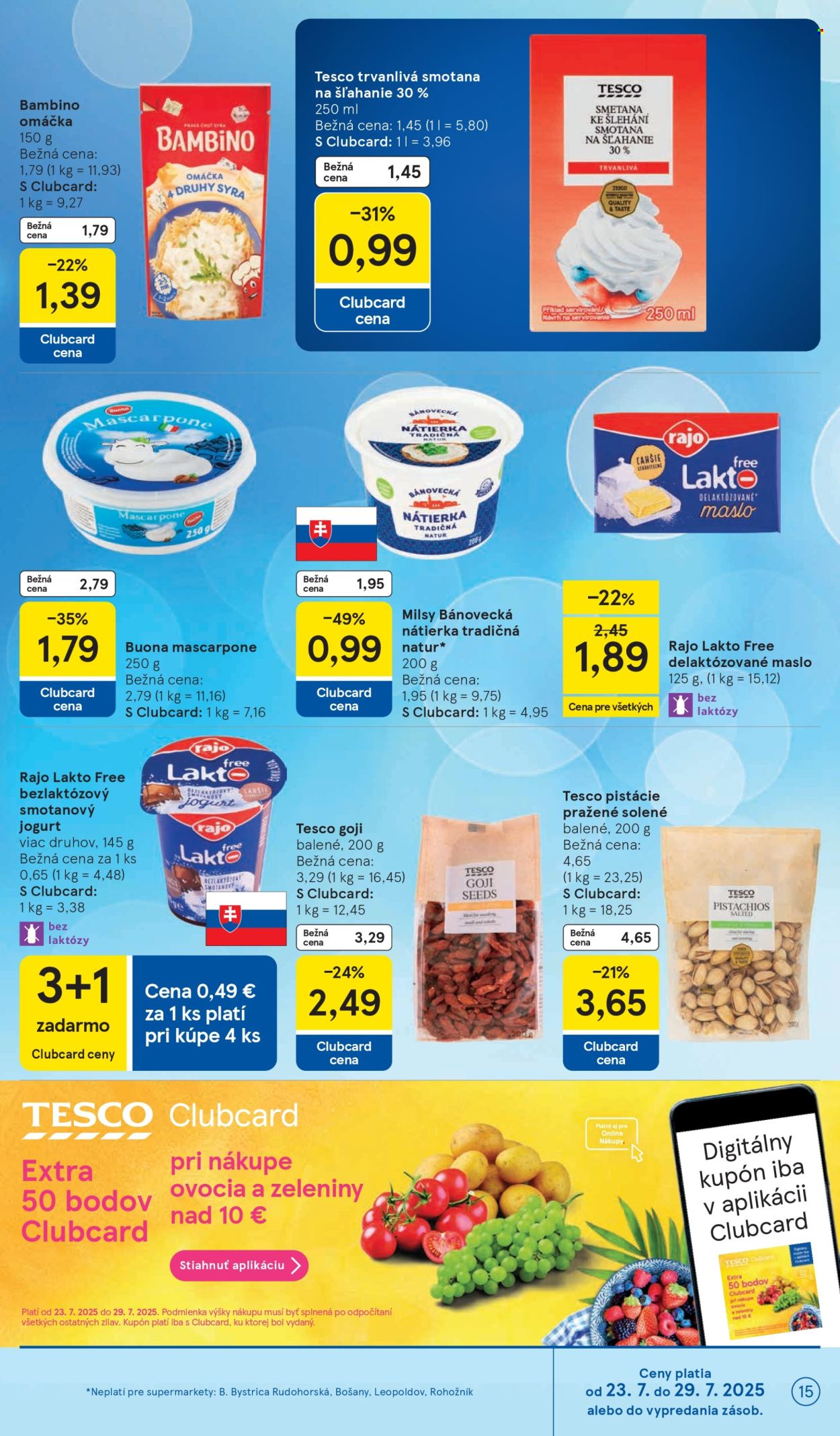 Leták TESCO supermarket - 23.7.2025 - 29.7.2025. Strana 15