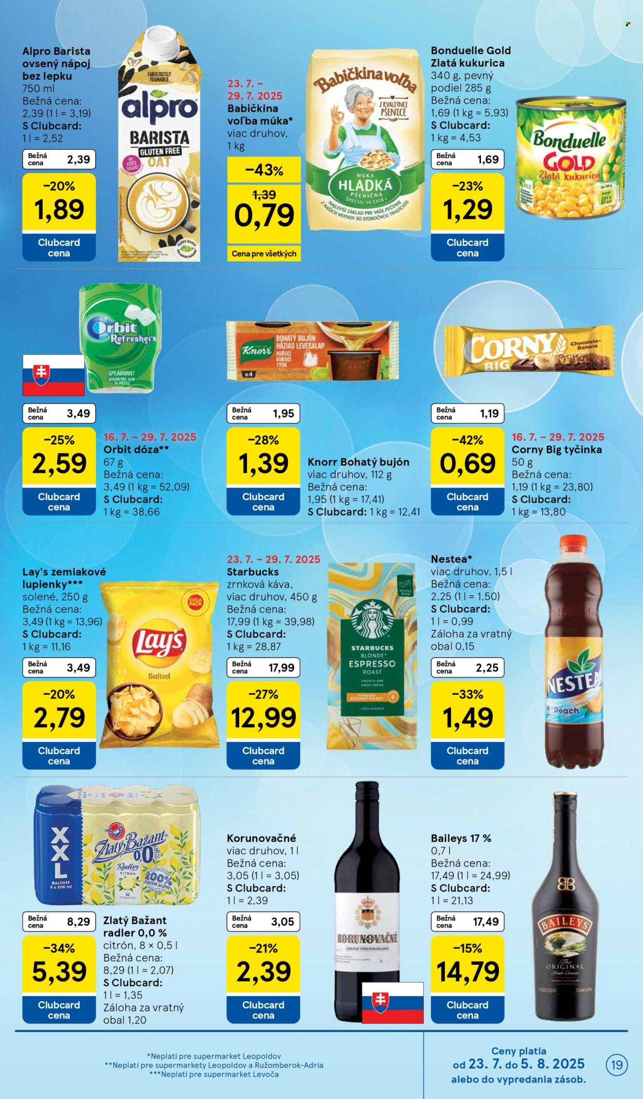 Leták TESCO supermarket - 23.7.2025 - 29.7.2025. Strana 19