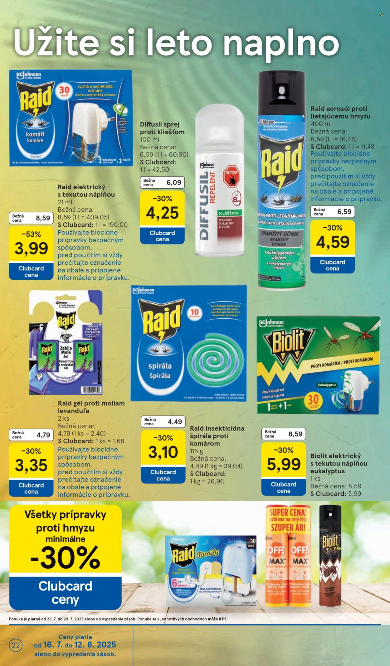 Leták TESCO supermarket - 23.7.2025 - 29.7.2025. Strana 22