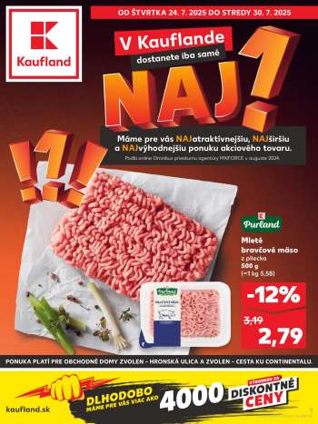 Leták Kaufland - 24.7.2025 - 30.7.2025.