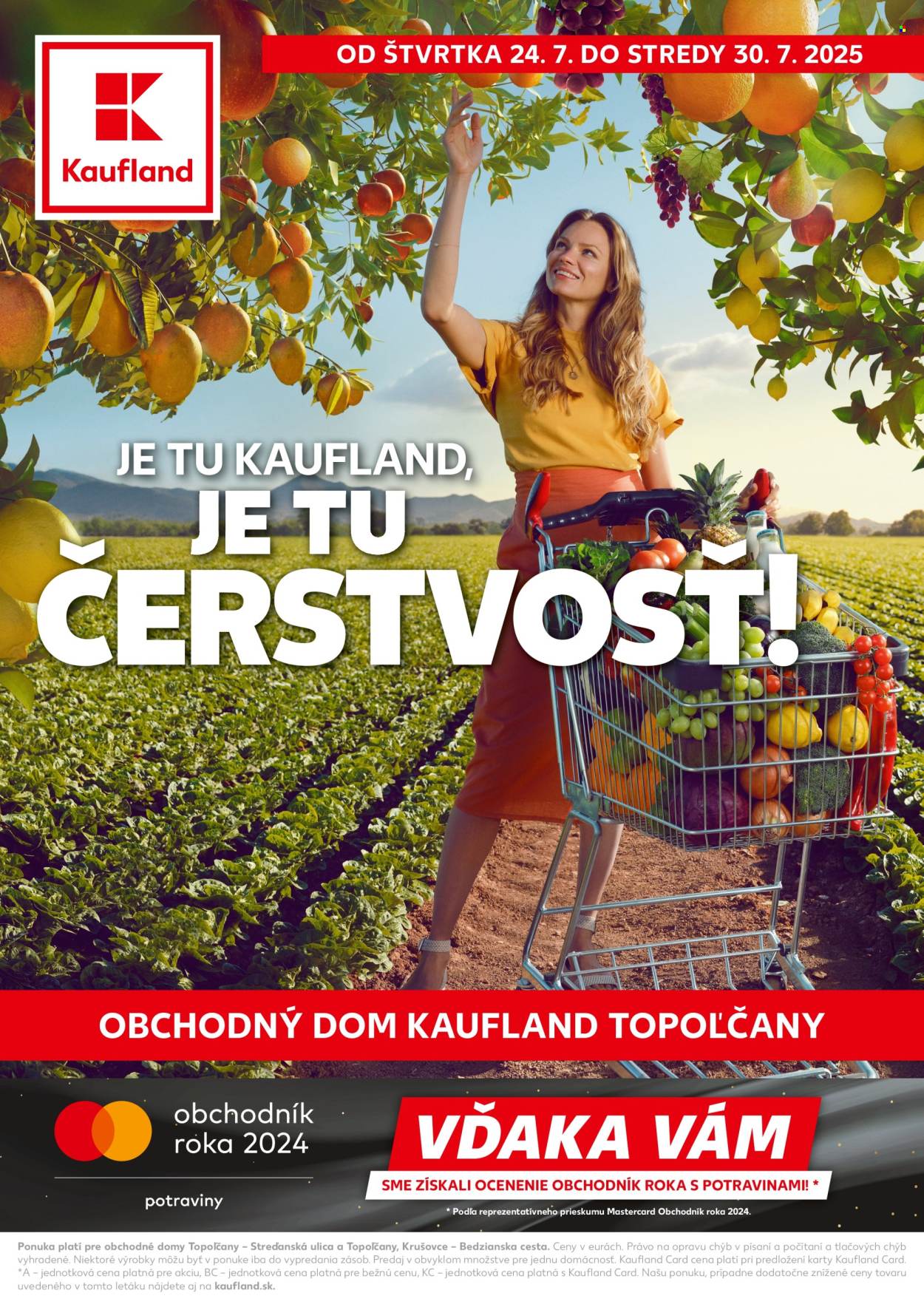 Leták Kaufland - 24.7.2025 - 30.7.2025. Strana 1