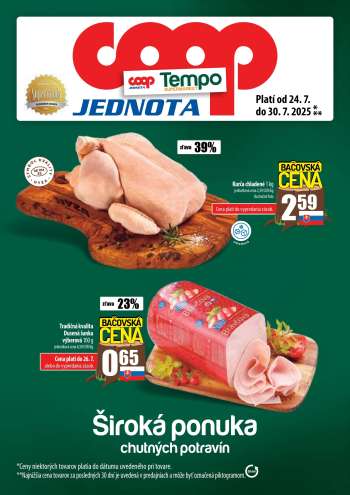 Leták COOP Jednota - 24.7.2025 - 30.7.2025.