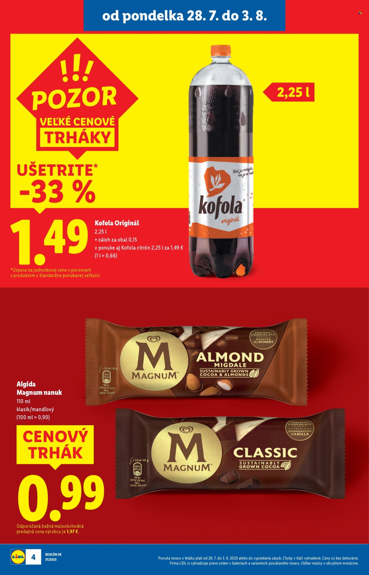 Leták Lidl - 28.7.2025 - 3.8.2025. Strana 4