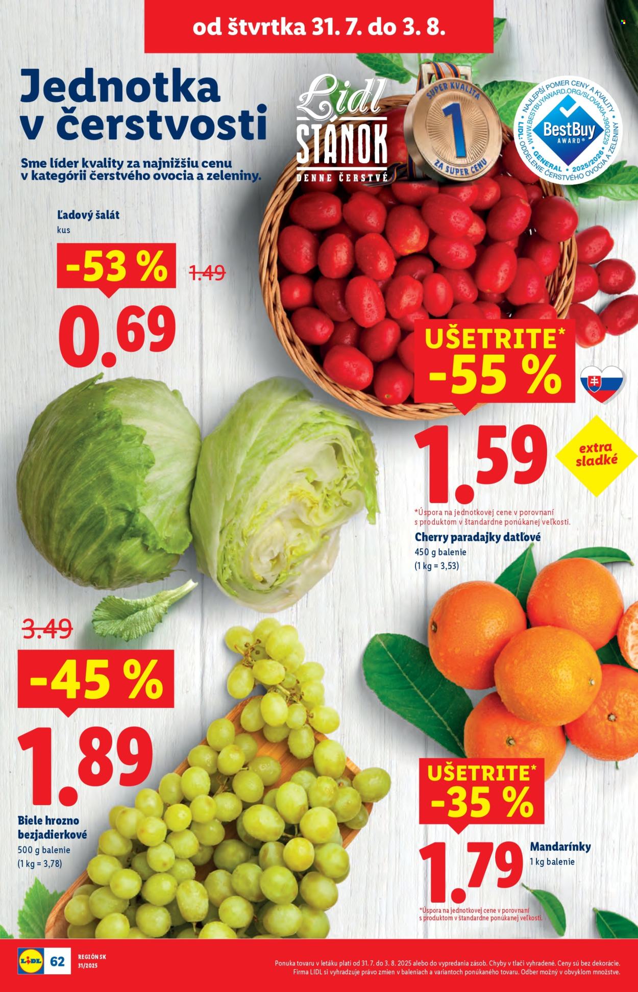 Leták Lidl - 28.7.2025 - 3.8.2025. Strana 60