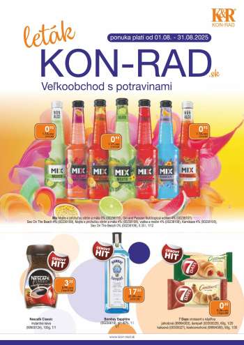 Leták KON-RAD - 1.8.2025 - 31.8.2025.