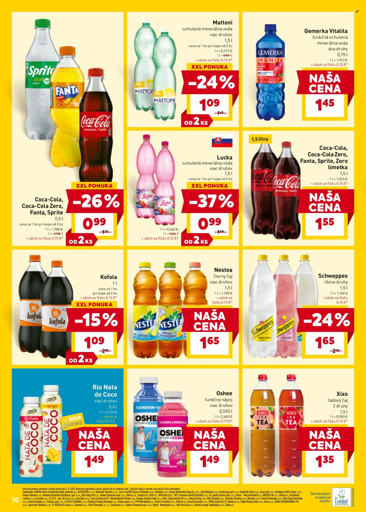 Leták Billa - 30.7.2025 - 5.8.2025. Strana 16