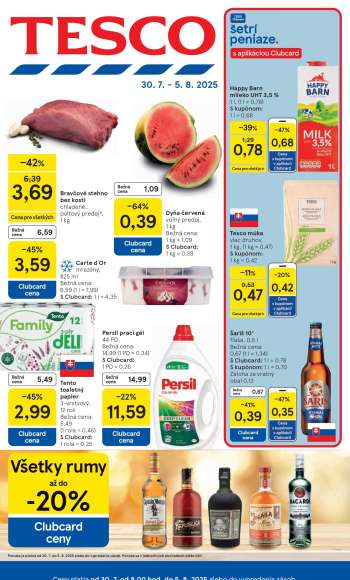 Leták TESCO - 30.7.2025 - 5.8.2025.