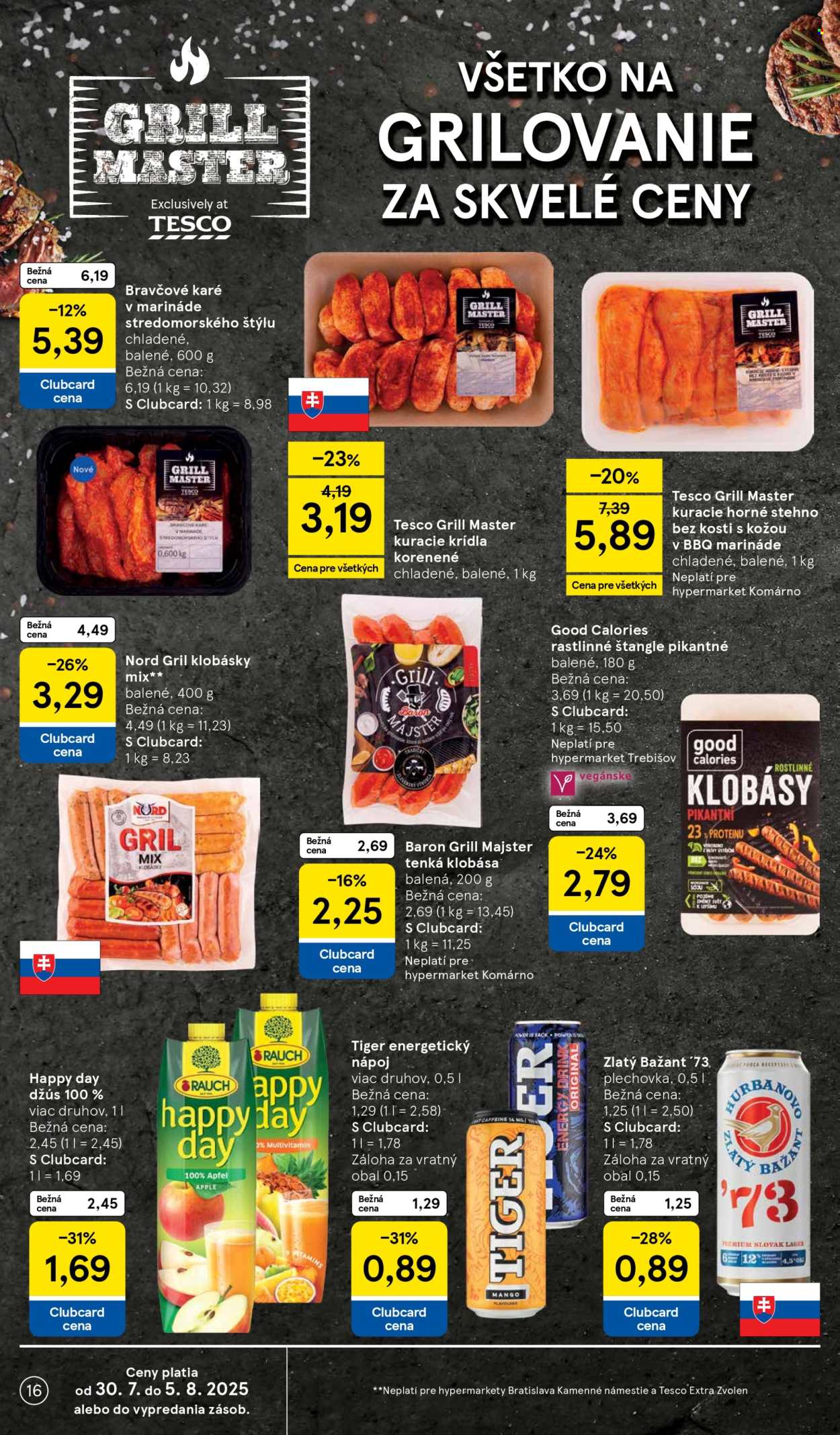 Leták TESCO - 30.7.2025 - 5.8.2025. Strana 16