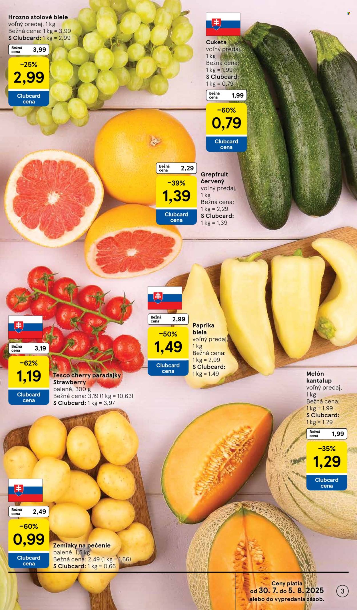 Leták TESCO supermarket - 30.7.2025 - 5.8.2025. Strana 3