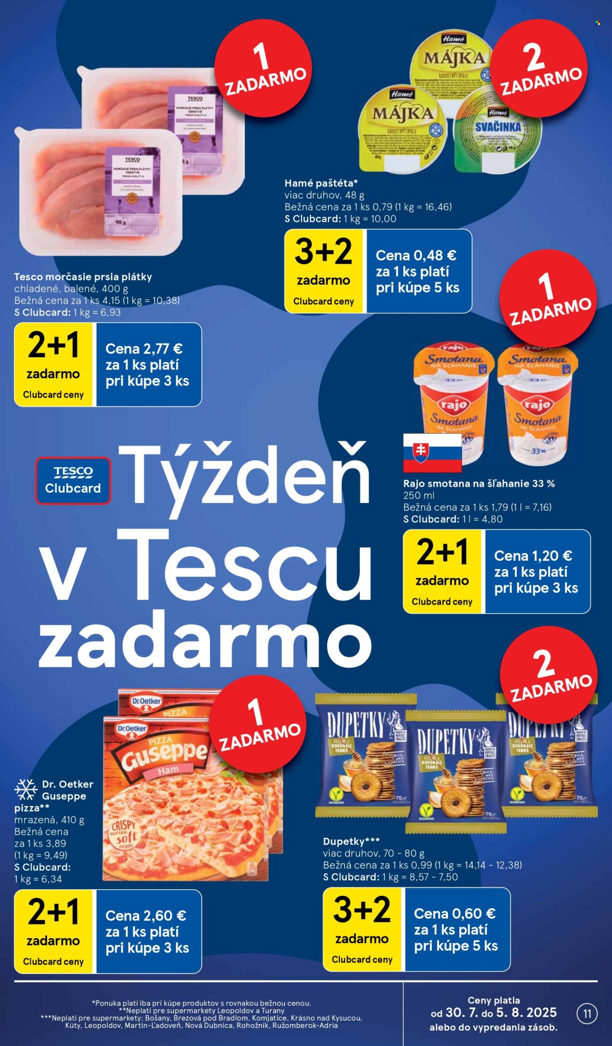 Leták TESCO supermarket - 30.7.2025 - 5.8.2025. Strana 11