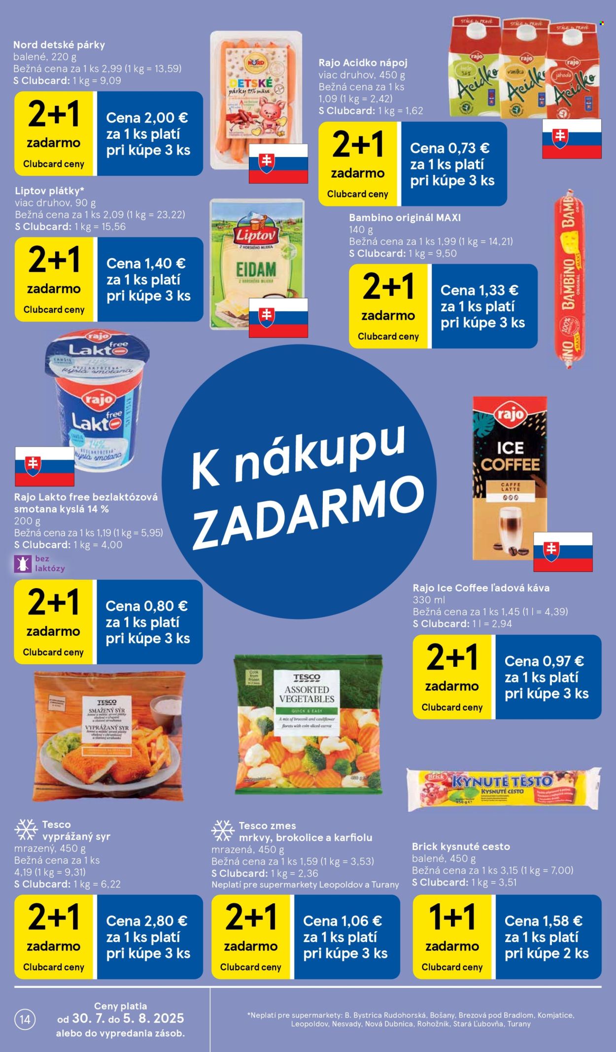 Leták TESCO supermarket - 30.7.2025 - 5.8.2025. Strana 14