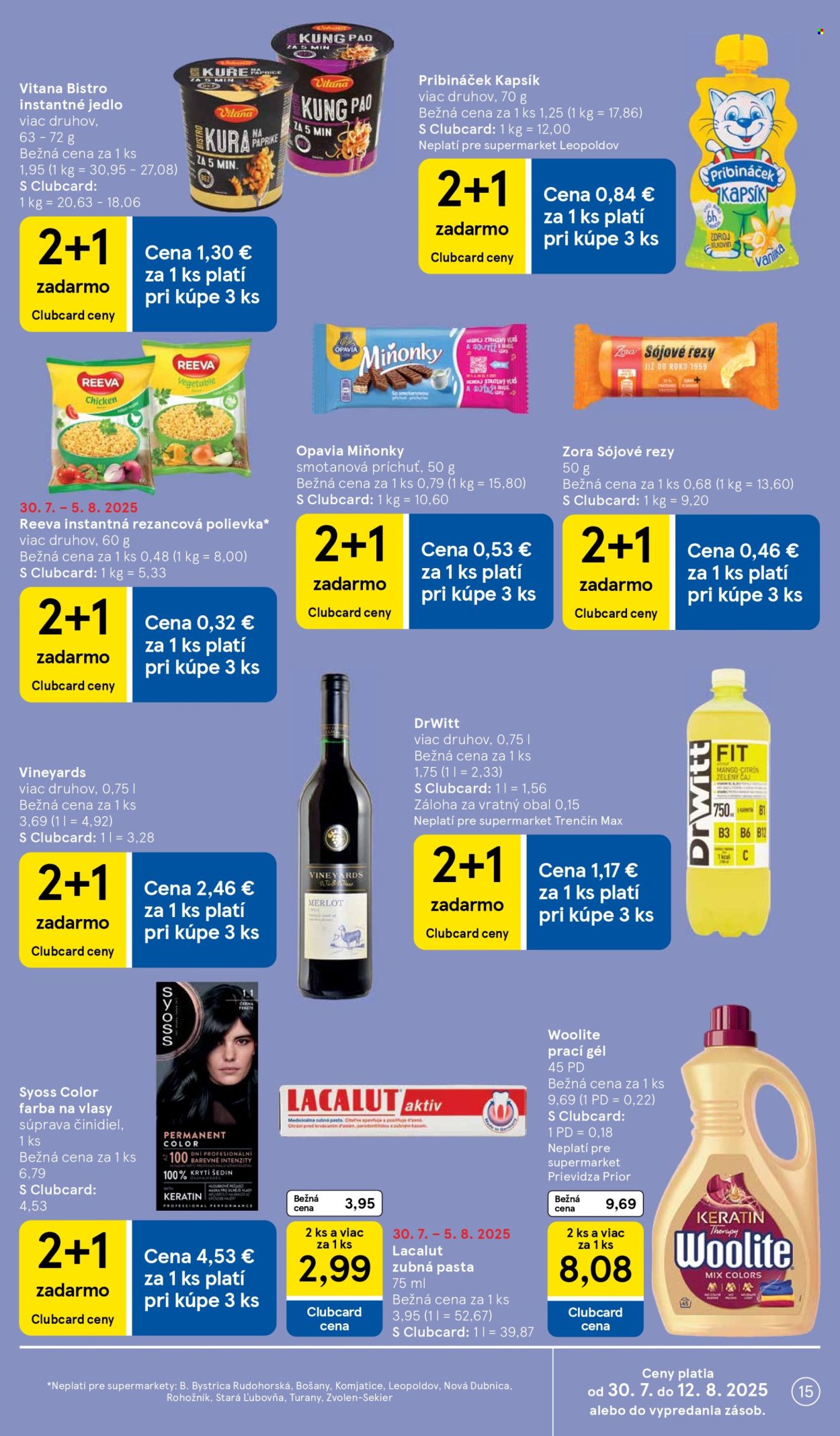 Leták TESCO supermarket - 30.7.2025 - 5.8.2025. Strana 15