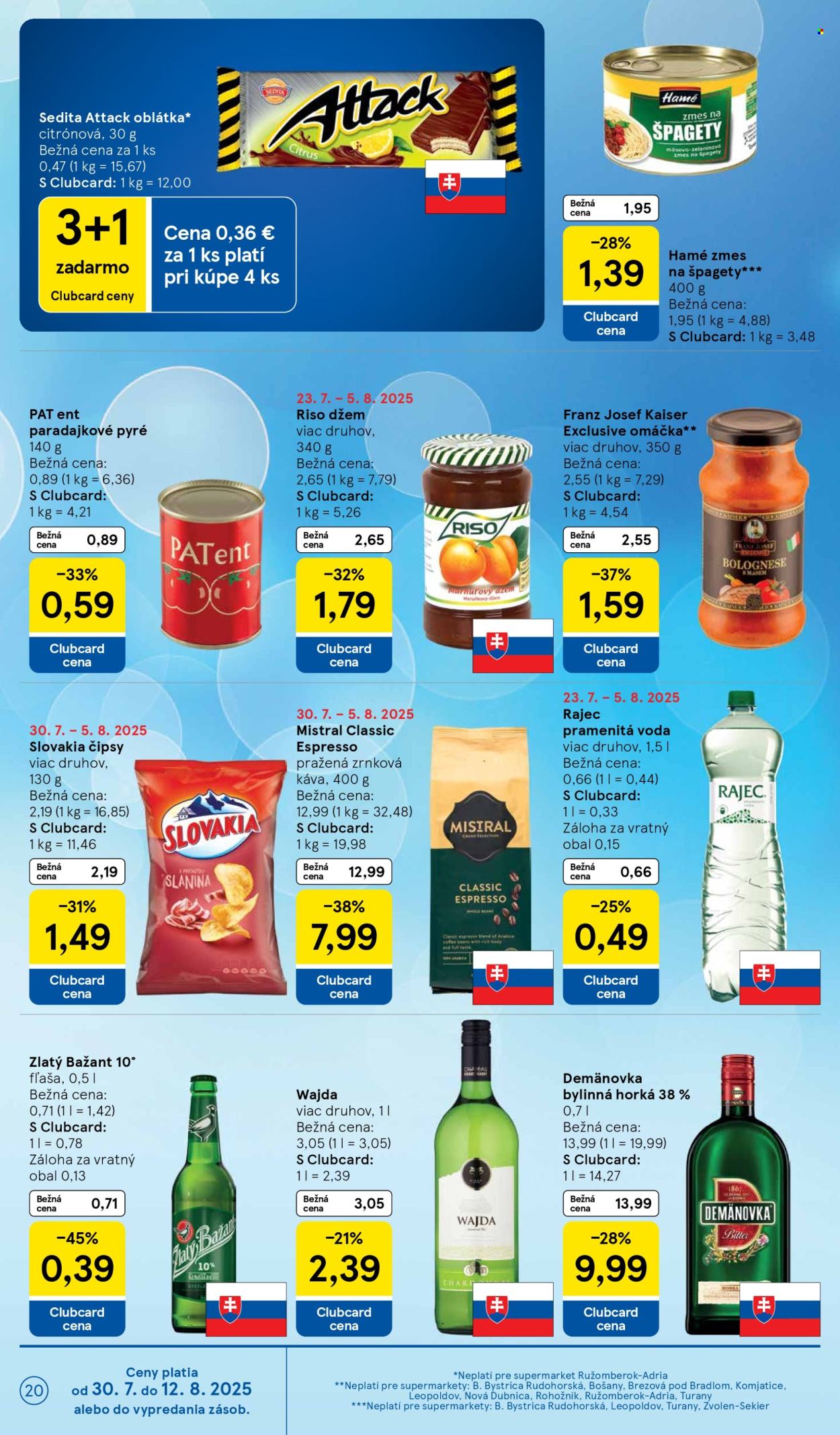 Leták TESCO supermarket - 30.7.2025 - 5.8.2025. Strana 20