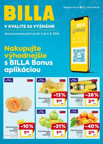 Leták Billa - 30.7.2025 - 5.8.2025.
