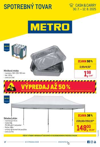 Leták Metro - 30.7.2025 - 12.8.2025.