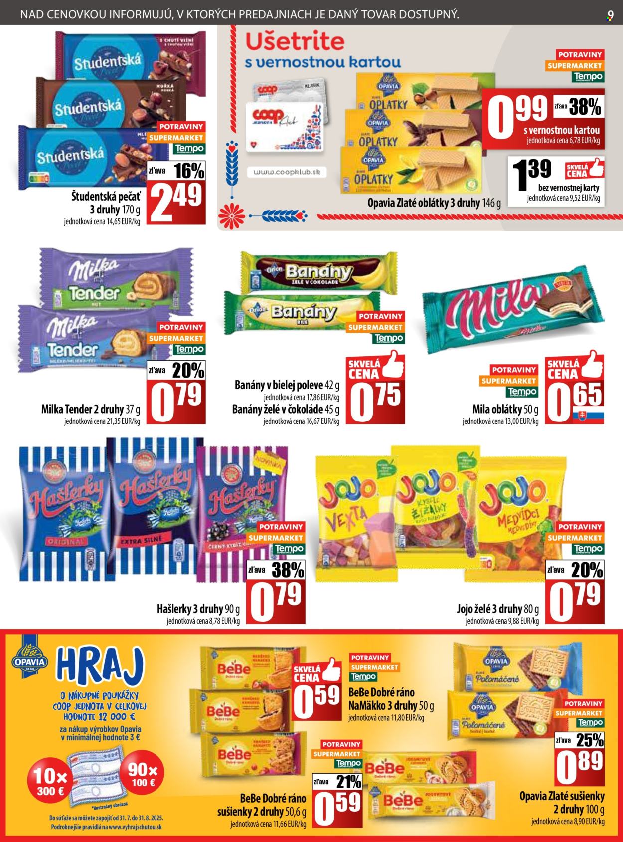 Leták COOP Jednota - 31.7.2025 - 6.8.2025. Strana 9