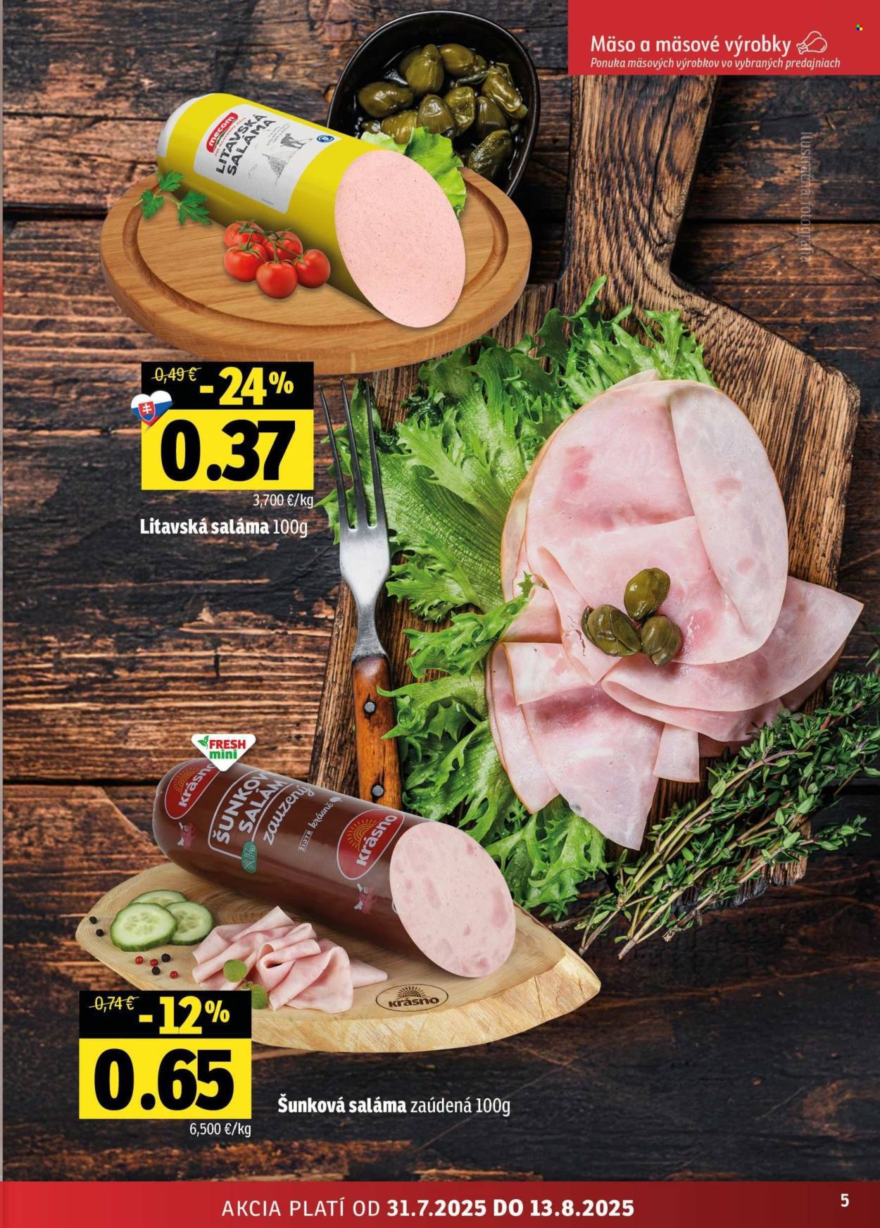Leták FRESH - 31.7.2025 - 13.8.2025. Strana 5