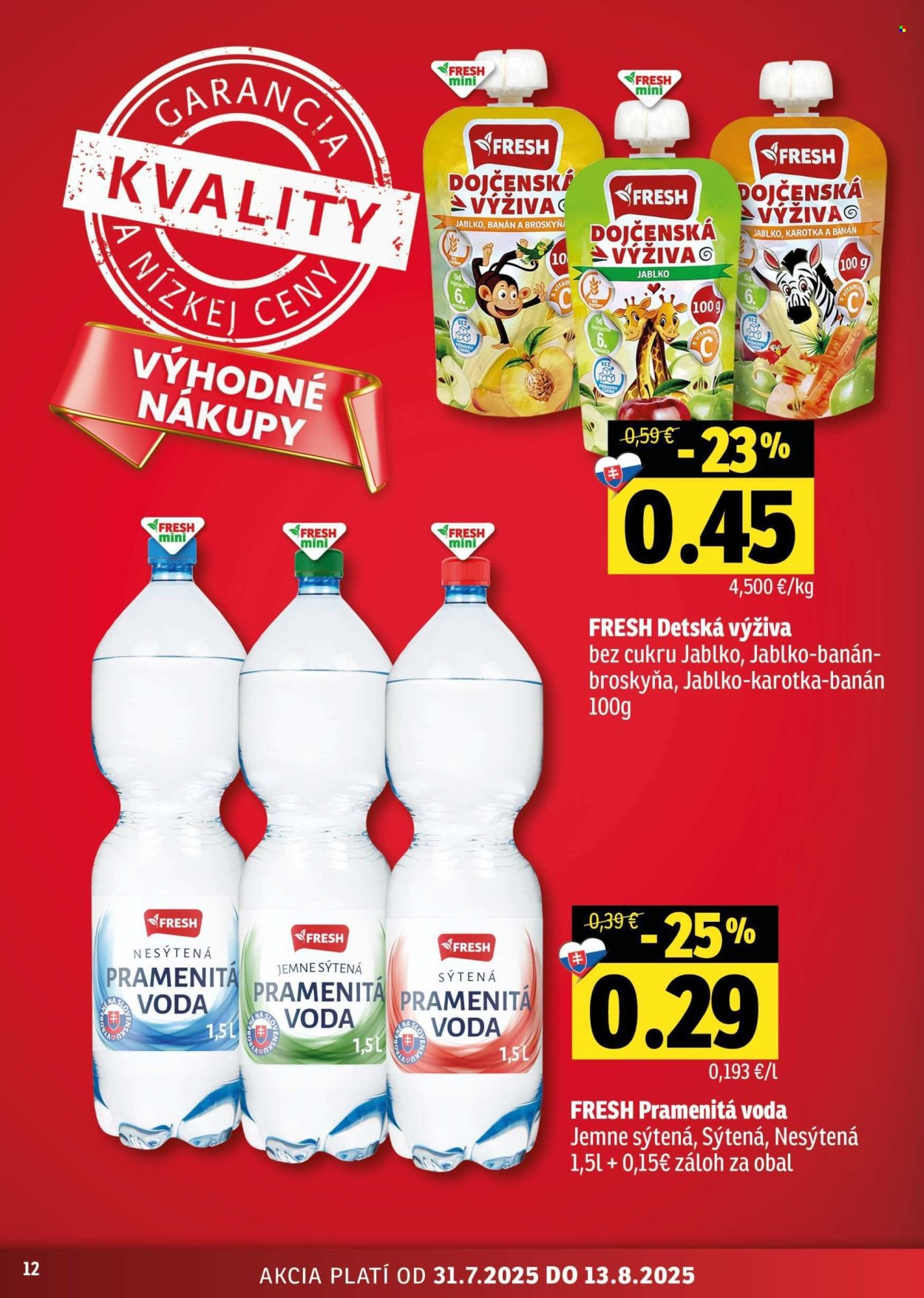 Leták FRESH - 31.7.2025 - 13.8.2025. Strana 12