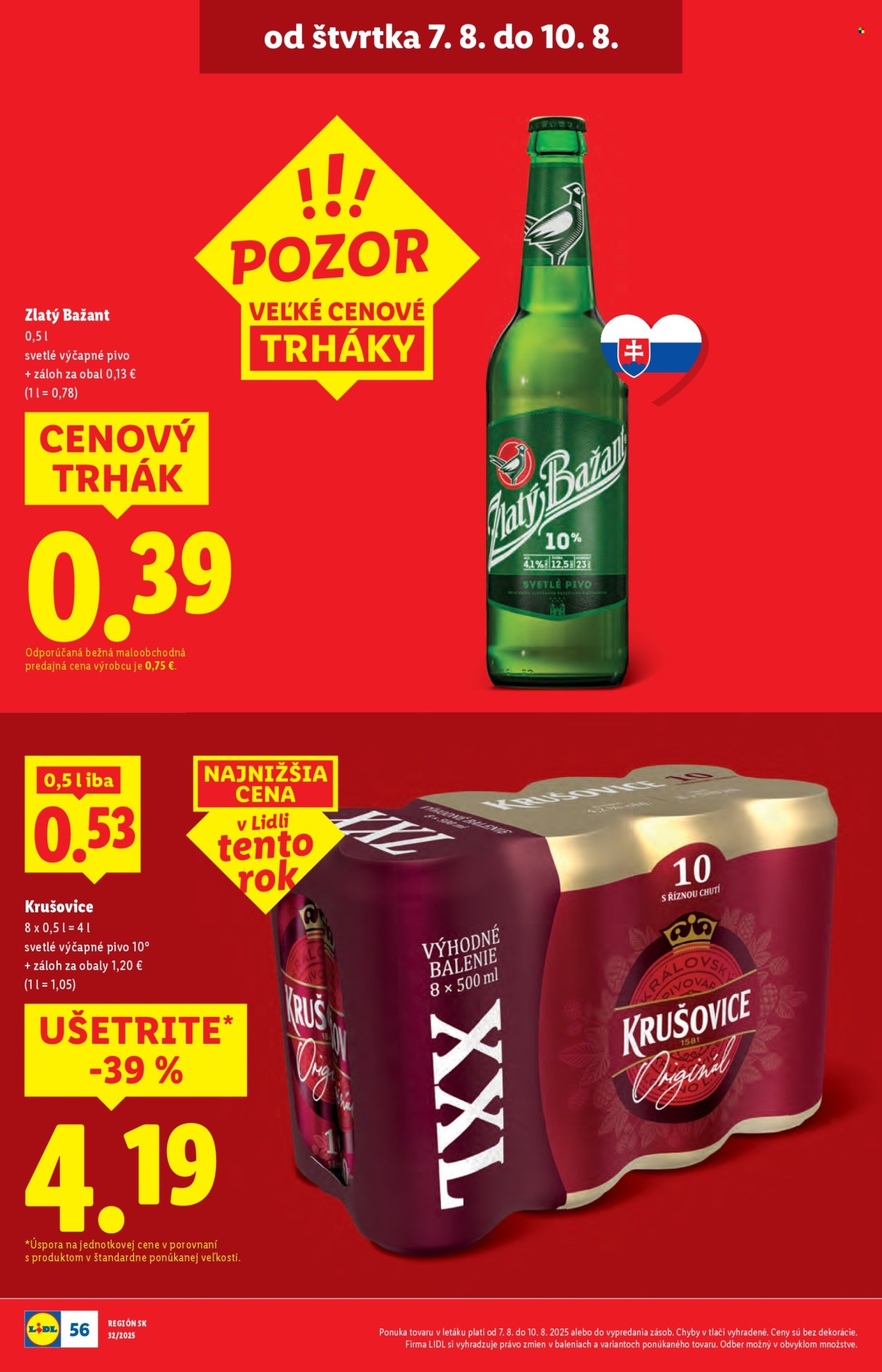 Leták Lidl - 4.8.2025 - 10.8.2025. Strana 62