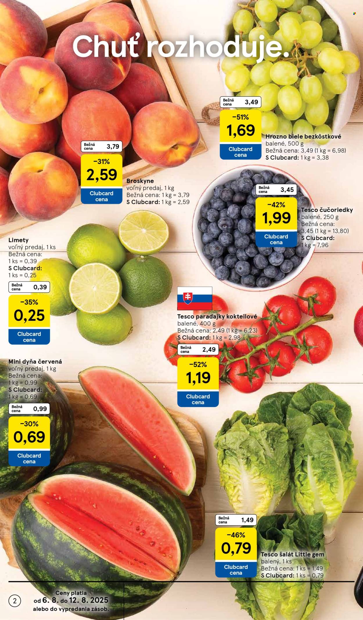 Leták TESCO supermarket - 6.8.2025 - 12.8.2025. Strana 2