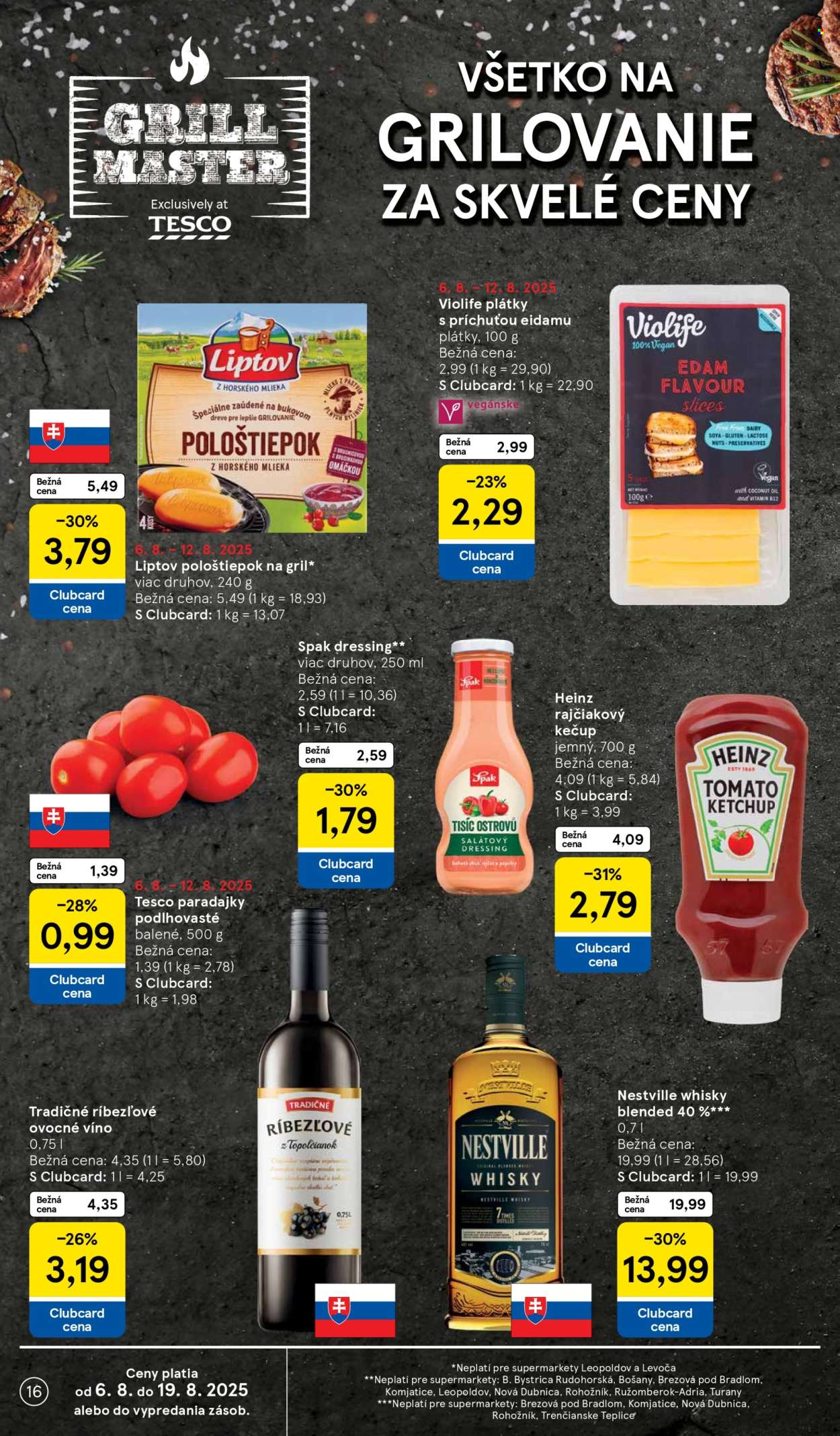 Leták TESCO supermarket - 6.8.2025 - 12.8.2025. Strana 16