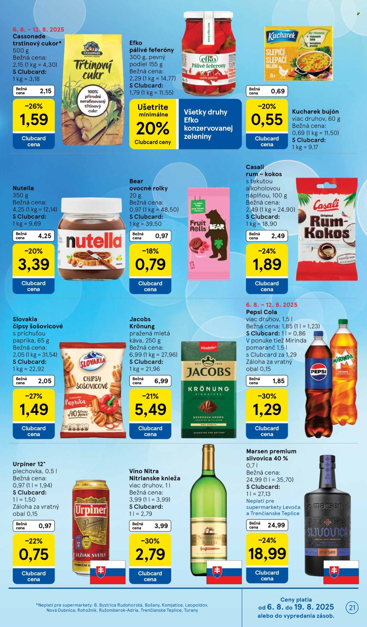 Leták TESCO supermarket - 6.8.2025 - 12.8.2025. Strana 21