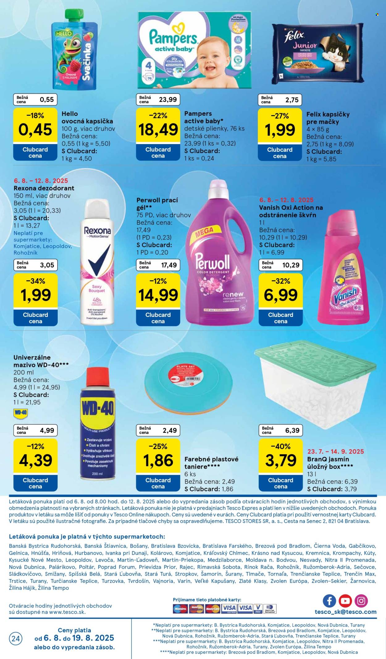 Leták TESCO supermarket - 6.8.2025 - 12.8.2025. Strana 24