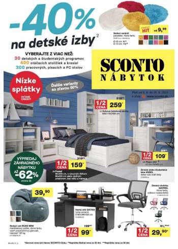 Leták Sconto nábytok - 6.8.2025 - 26.8.2025.