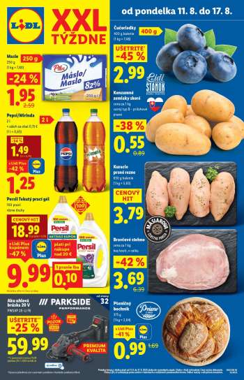 Leták Lidl - 11.8.2025 - 17.8.2025.