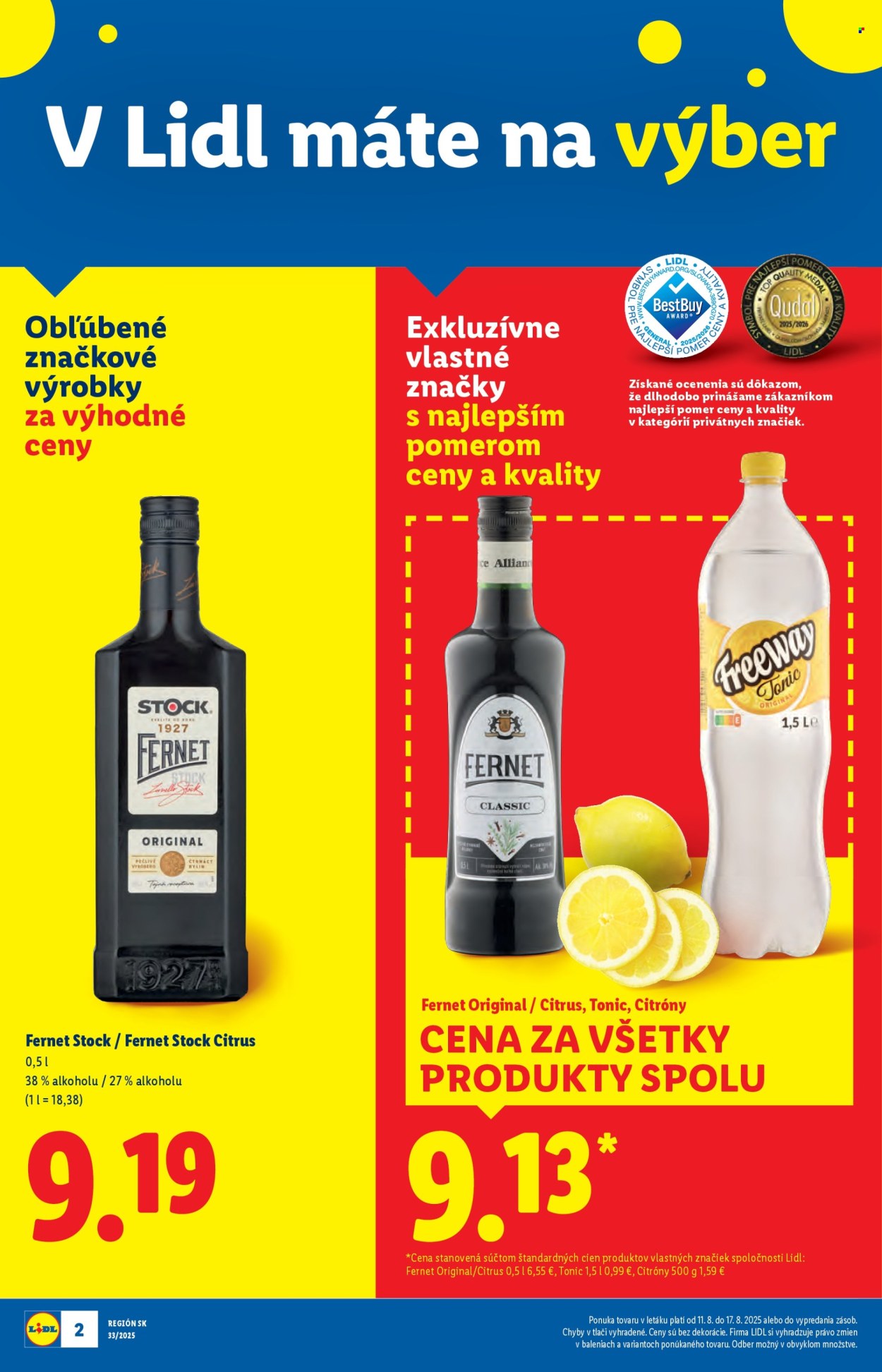 Leták Lidl - 11.8.2025 - 17.8.2025. Strana 2