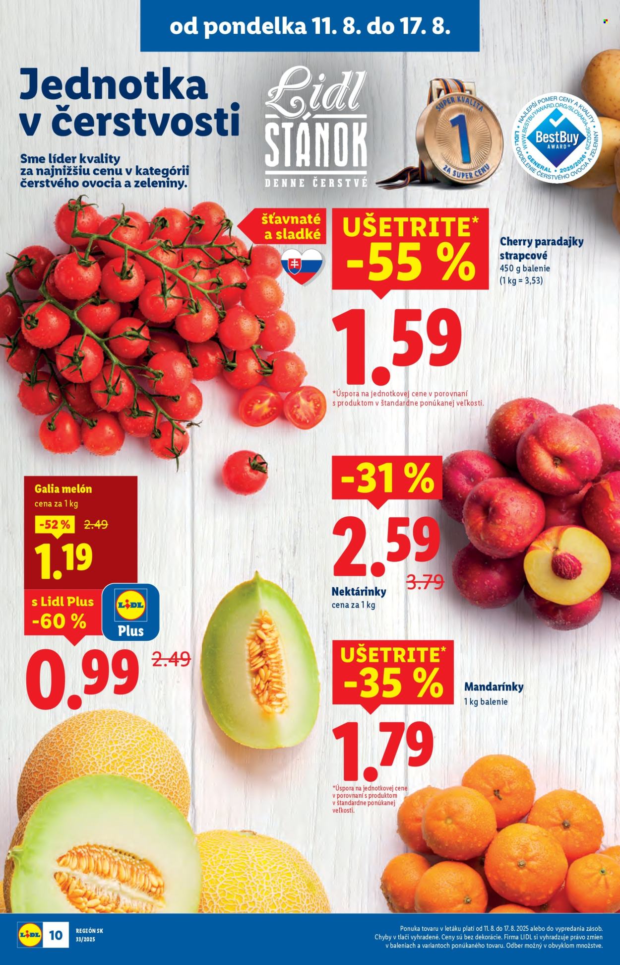Leták Lidl - 11.8.2025 - 17.8.2025. Strana 10