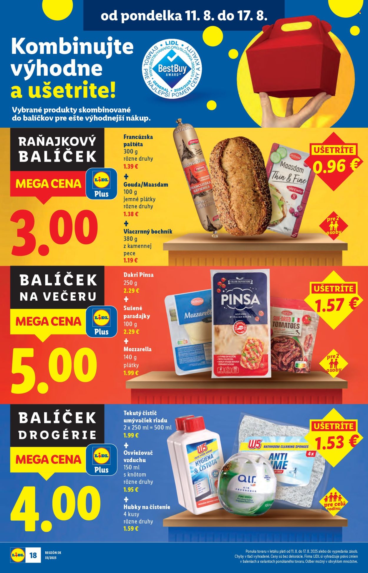 Leták Lidl - 11.8.2025 - 17.8.2025. Strana 18