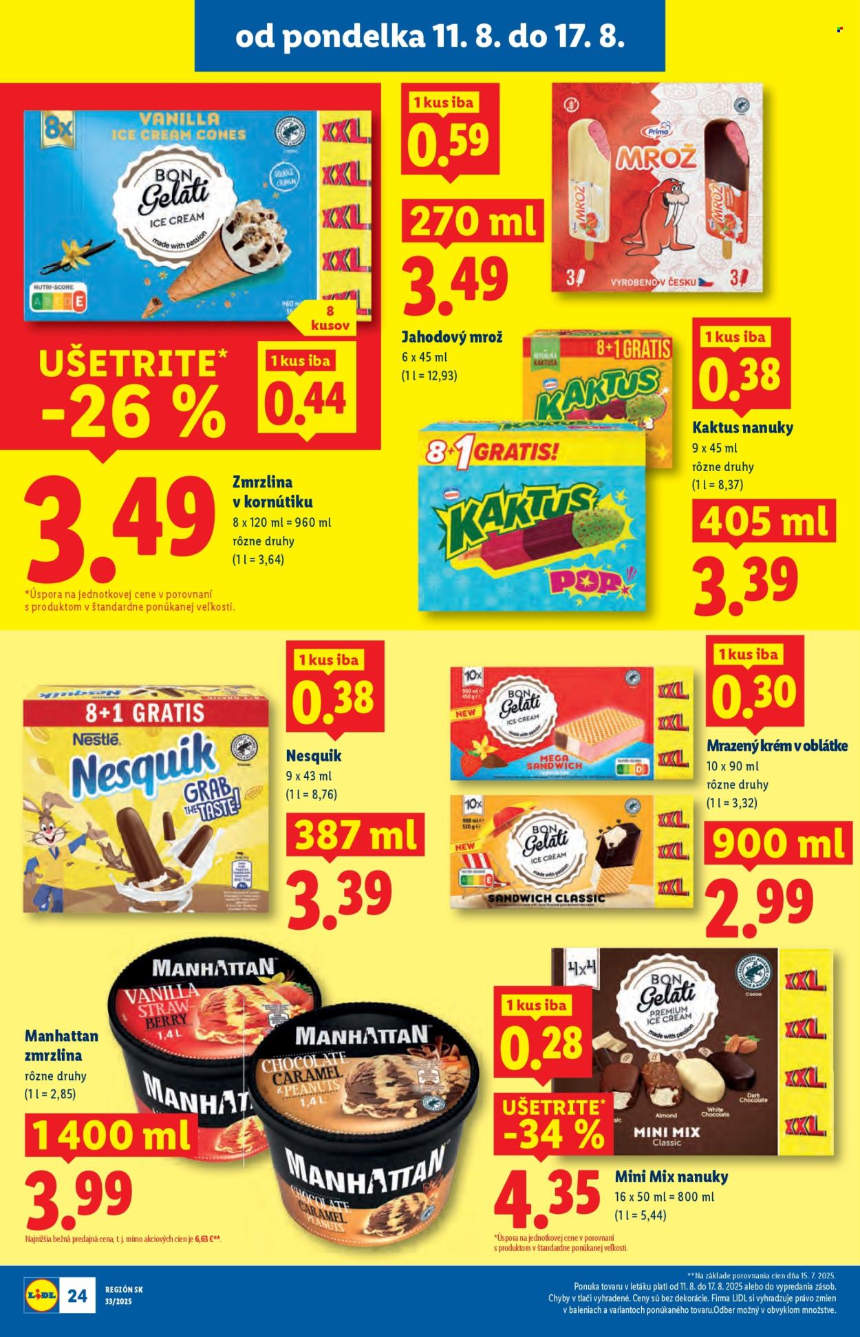 Leták Lidl - 11.8.2025 - 17.8.2025. Strana 24