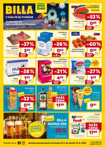 Leták Billa - 13.8.2025 - 19.8.2025.