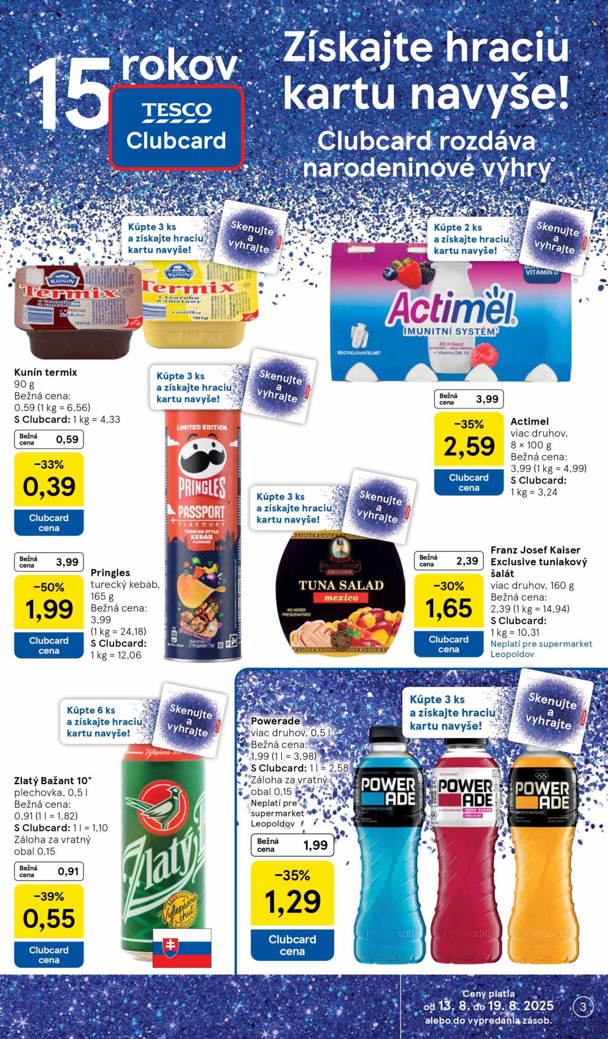 Leták TESCO supermarket - 13.8.2025 - 19.8.2025. Strana 3